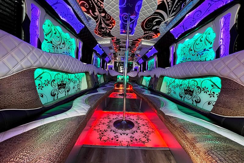 34-passenger party buses